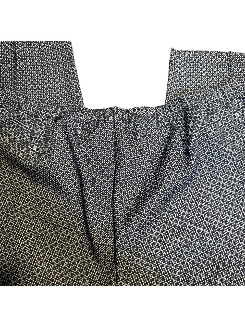 Roaman's Bend Over Navy Blue Geometric Print Pull On Pants, Plus Size 30W
